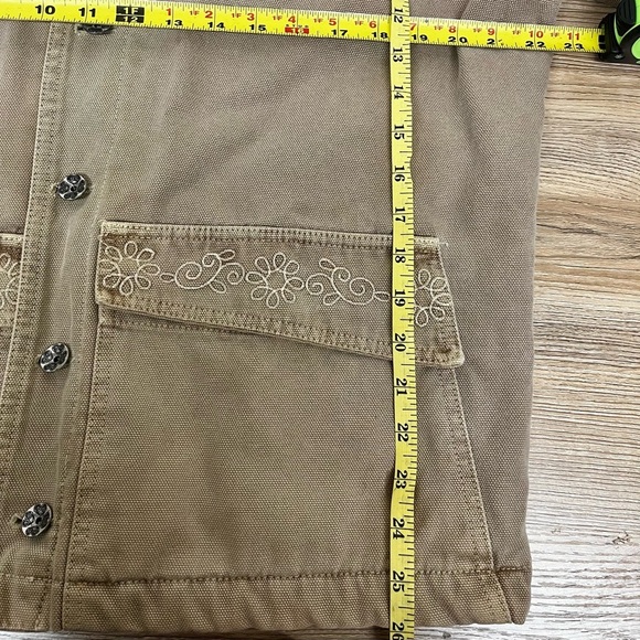 Vintage Gramicci Button Up Floral Embroidered Sherpa-Lined Barn Coat - Size L - Picture 8 of 11